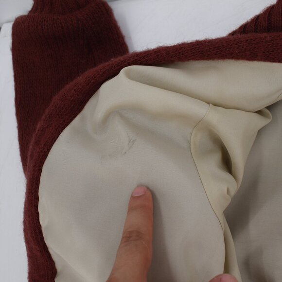 VTG Alafoss Icewool Sweater Womens Medium Wool Cardigan Full Zip nordic Iceland - Picture 10 of 13